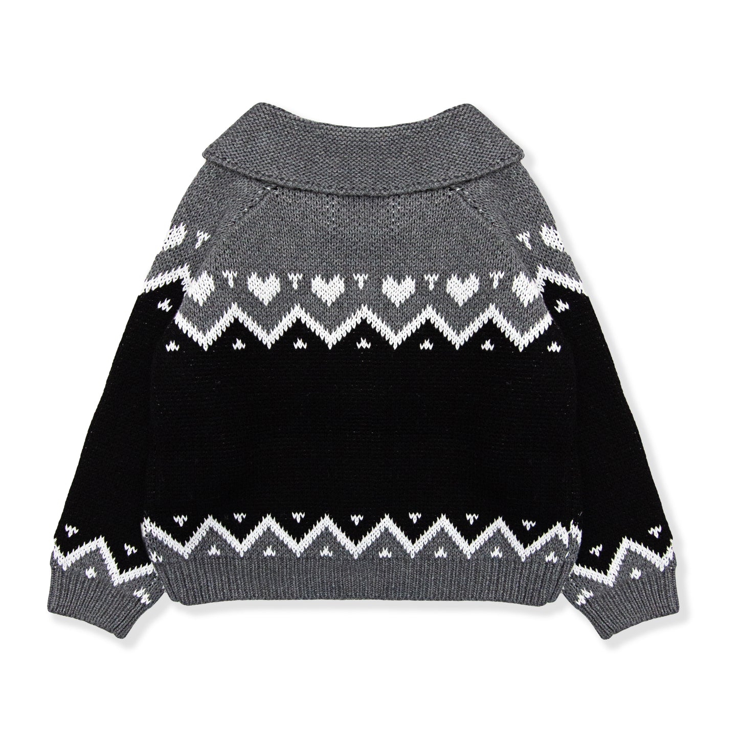 grey black white knitted baby toddler cardigan for boys cotton bunny rabbits hearts easter