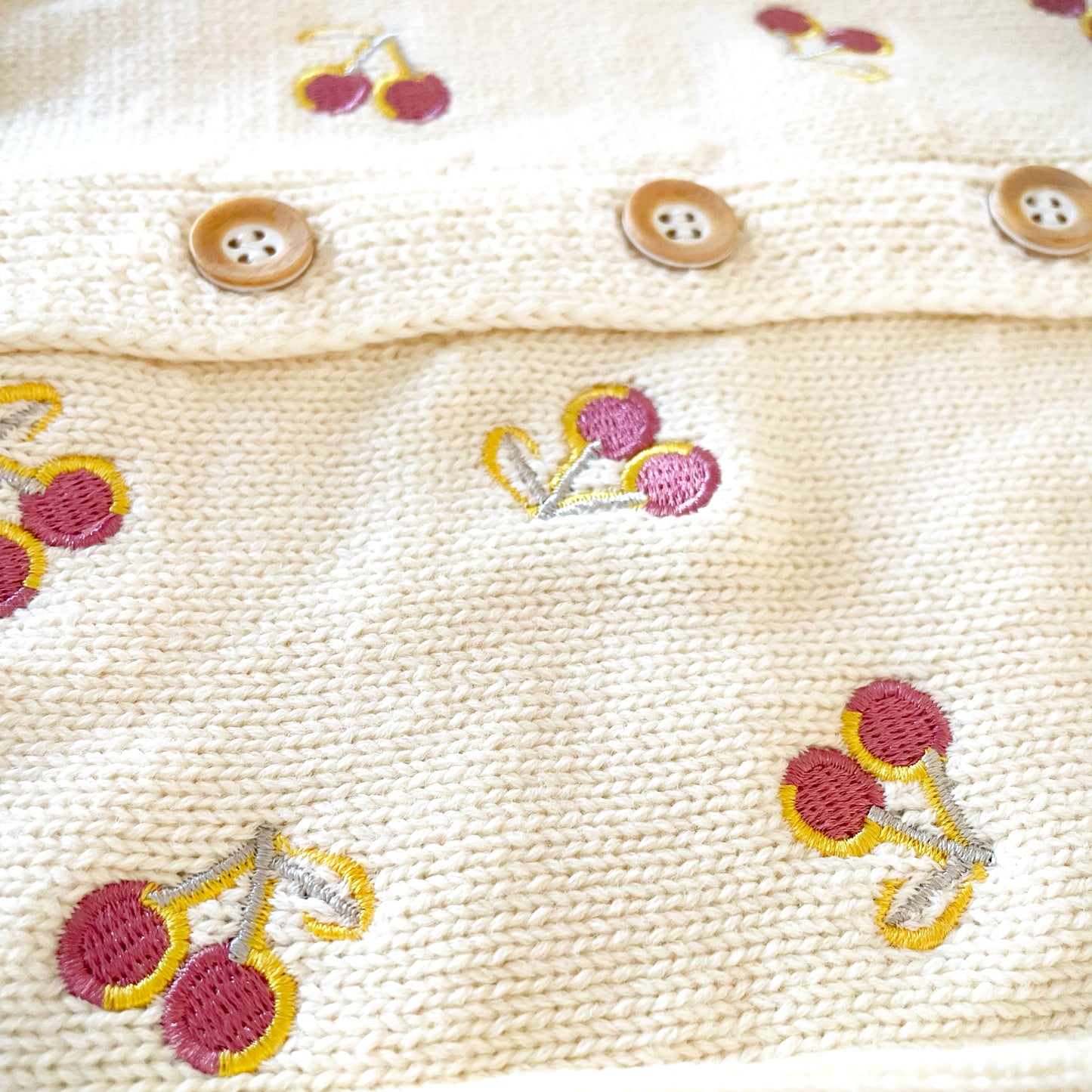 Rhubarb and Custard Cherry Girls Cardigan