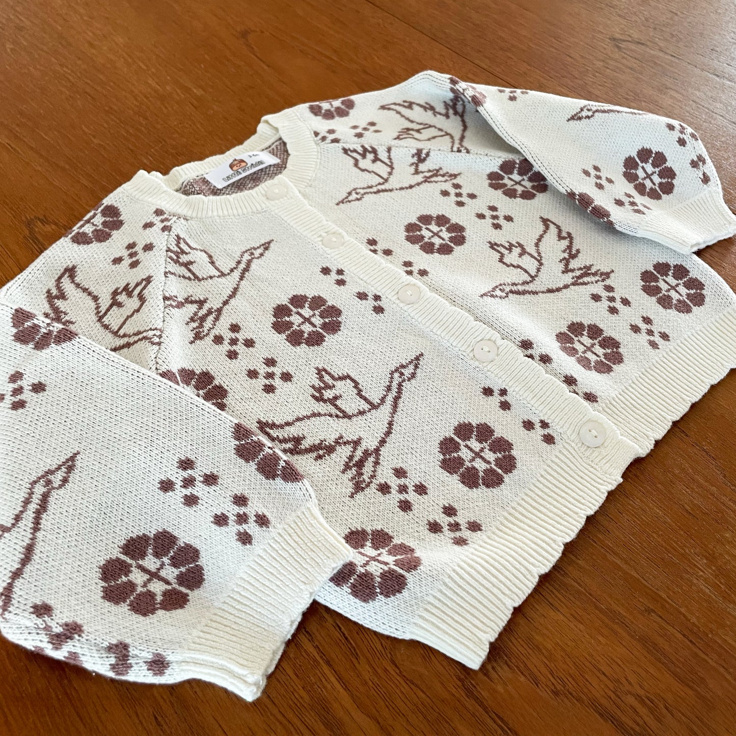 Spread Your Wings Cream Girls Cardigan