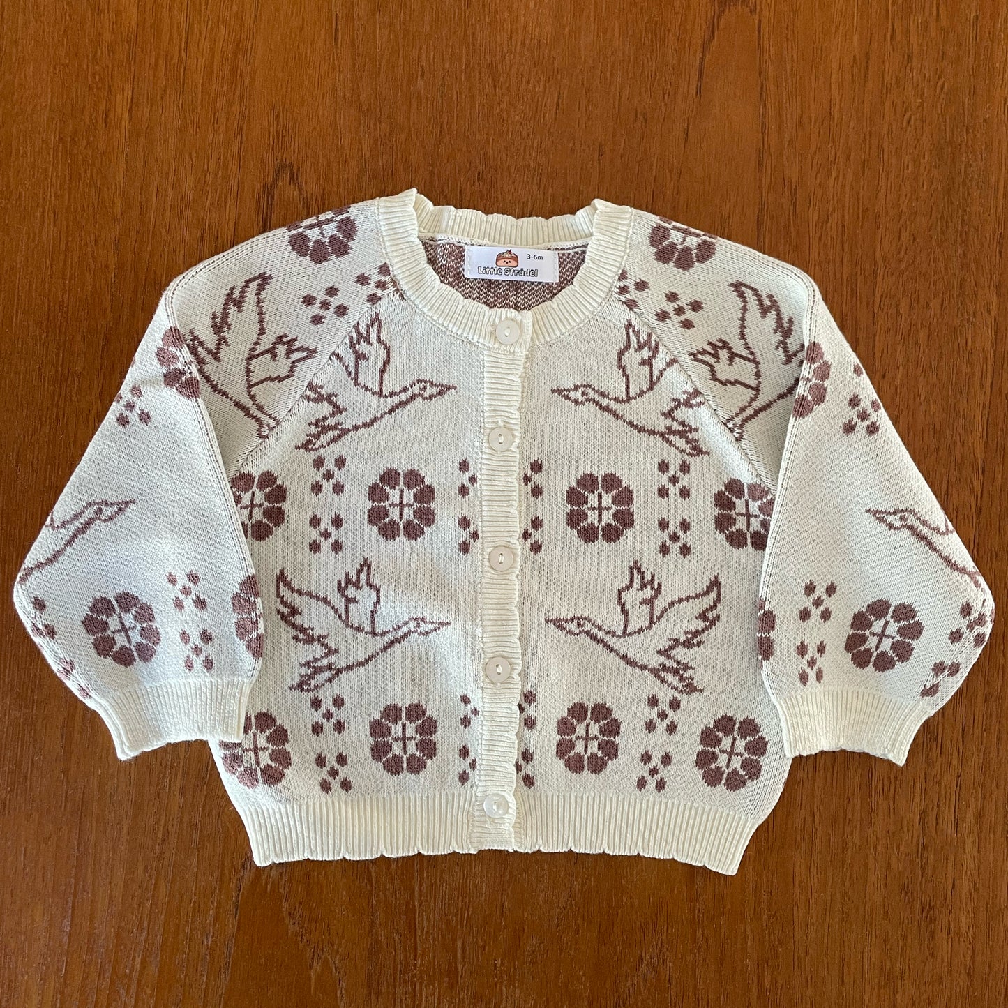 Spread Your Wings Cream Girls Cardigan