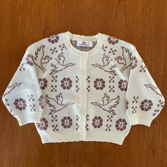Spread Your Wings Cream Girls Cardigan